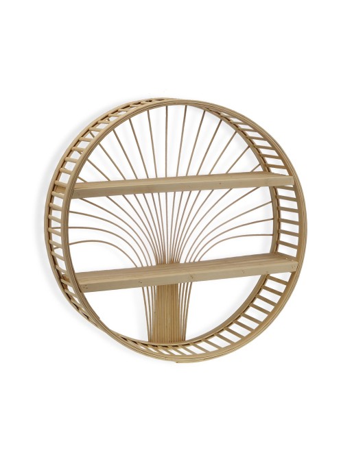 ÉTAGÈRE RONDE EN BAMBOU MODÈLE ARBRE