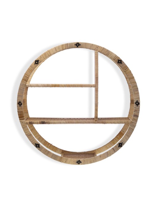 ÉTAGÈRE RONDE EN ROTIN MODÈLE 59x59x16 CM ÉTAGÈRE RONDE EN ROTIN MODÈLE 59x59x16 CM