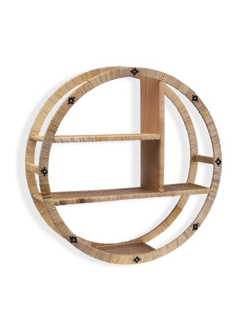 ÉTAGÈRE RONDE EN ROTIN MODÈLE 59x59x16 CM ÉTAGÈRE RONDE EN ROTIN MODÈLE 59x59x16 CM