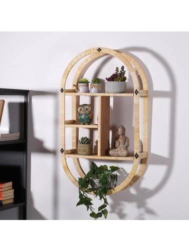 ÉTAGÈRE EN ROTIN MODÈLE 80x45x15 CM