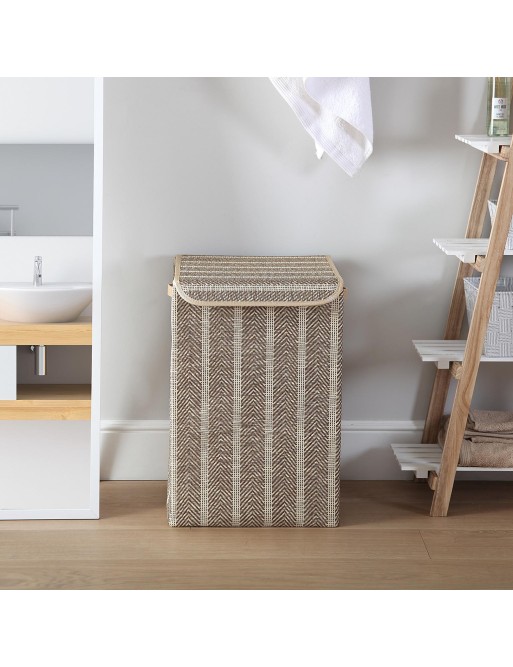 LAUNDRY BASKET WITH BEIGE LID MODEL LESTER