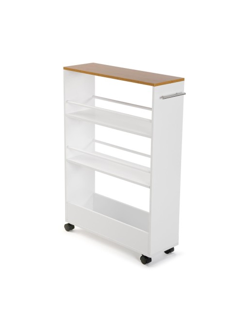 BATHROOM CART WITH 3 SHELVES AND WHEELS MODEL MDF WHITE BATHROOM CART WITH 3 SHELVES AND WHEELS MODEL MDF WHITE