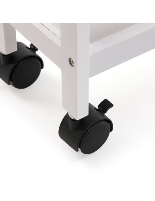 CART WITH 3 SHELVES AND WHEELS WHITE SAFATA MODEL