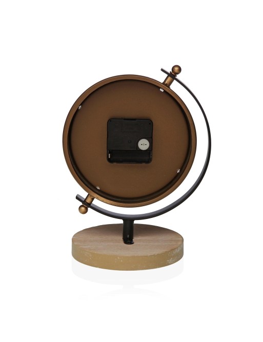 HORLOGE DE TABLE MODÈLE DE CARTE EN OR FONCÉ