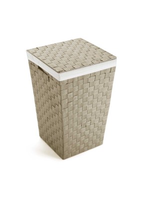 LAUNDRY BASKET FOR DIRTY CLOTHES BEIGE TEXTILE MODEL