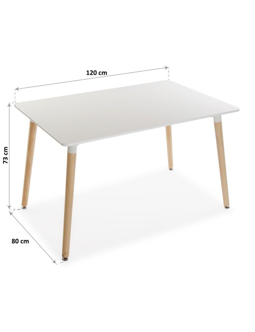 KITCHEN TABLE WITH WHITE TOP AND WOODEN LEGS