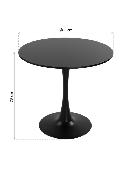 TABLE DE CUISINE NOIRE MODÈLE SETA