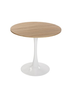 TABLE DE CUISINE EN BOIS BLANC ET NATUREL MODÈLE CHAMPIGNON MODÈLE