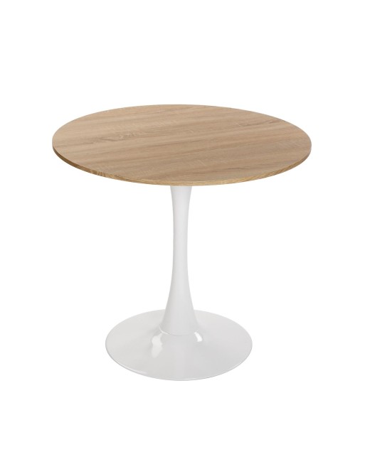 TABLE DE CUISINE EN BOIS BLANC ET NATUREL MODÈLE CHAMPIGNON MODÈLE