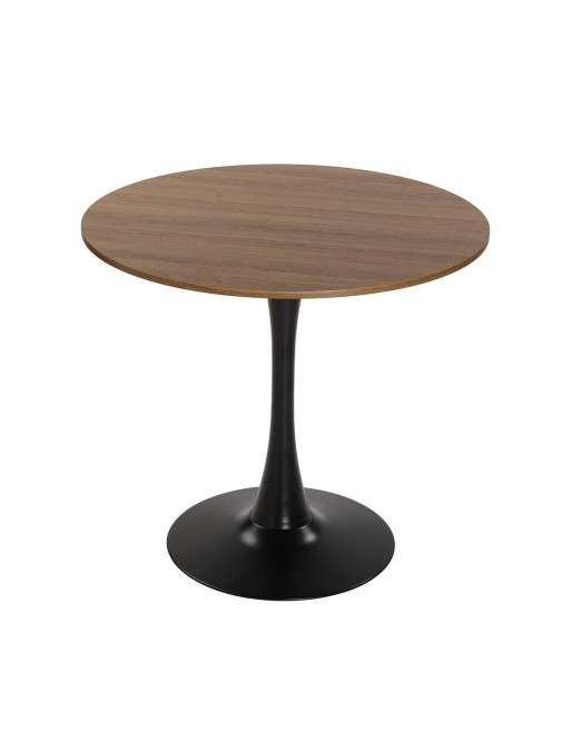 BLACK AND WOOD KITCHEN TABLE MODEL BREA 80CM BLACK AND WOOD KITCHEN TABLE MODEL BREA 80CM