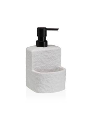 ETERA MODEL WHITE SOAP DISPENSER WITH RACK