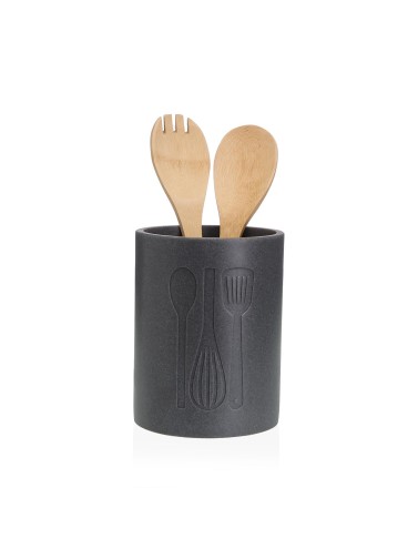 GRAND PORTE-OUTIL DE CUISINE NOIR MODÈLE AXIS