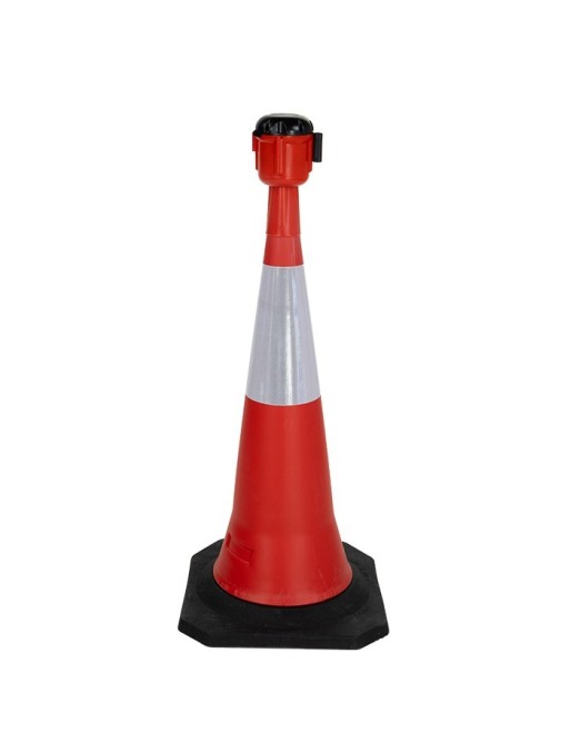 Cones réfléchissants avec base en caoutchouc ( 10 m. )