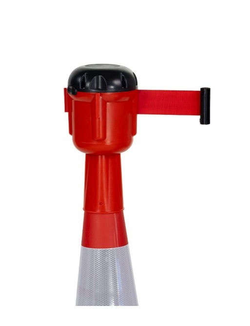 Cones réfléchissants avec base en caoutchouc ( 10 m. )