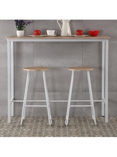 JUEGO DE MESA CON 2 TABURETES MODELO EDERA