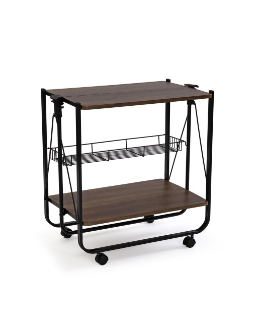 ISEN MODEL WOODEN AND METAL FOLDING CART