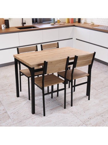 JUEGO DE MESA CON CUATRO SILLAS MODELO NINA