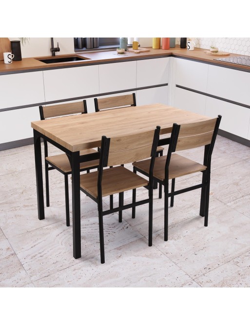 JUEGO DE MESA CON CUATRO SILLAS MODELO NINA