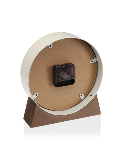 RELOJ SOBREMESA DE METAL BLANCO MODELO HOTEL NEW YORK 20 CM