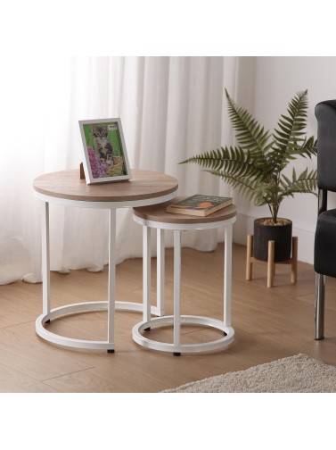 DET OF TWO SIDE TABLES MODEL VIGO WHITE