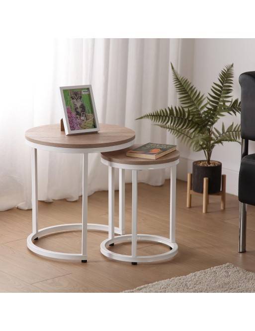 DET OF TWO SIDE TABLES MODEL VIGO WHITE DET OF TWO SIDE TABLES MODEL VIGO WHITE