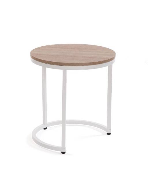 ENSEMBLE DE DEUX TABLES D’APPOINT MODÈLE VIGO BLANC ENSEMBLE DE DEUX TABLES D’APPOINT MODÈLE VIGO BLANC