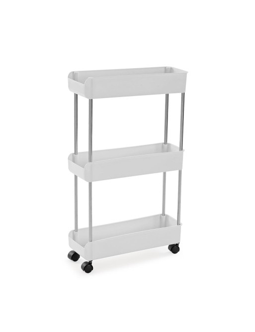 METAL CART WITH 3 SHELVES WHITE METAL CART WITH 3 SHELVES WHITE