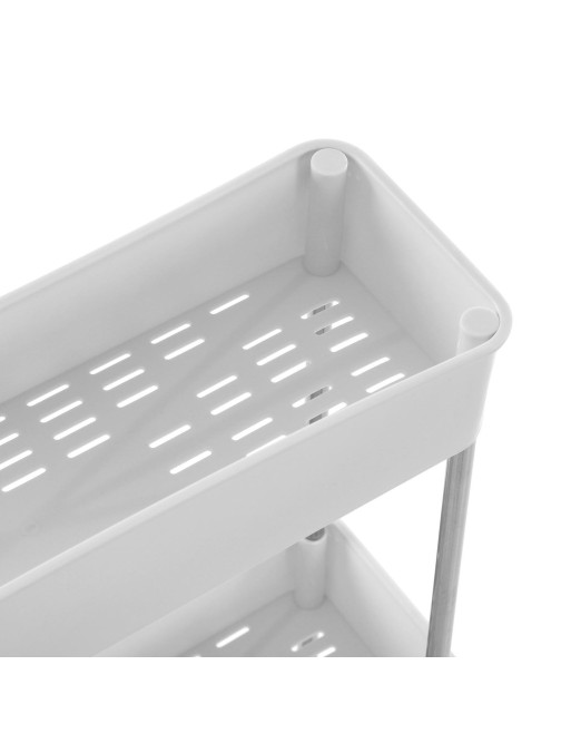 CARRO METALICO CON 3 ESTANTES BLANCO