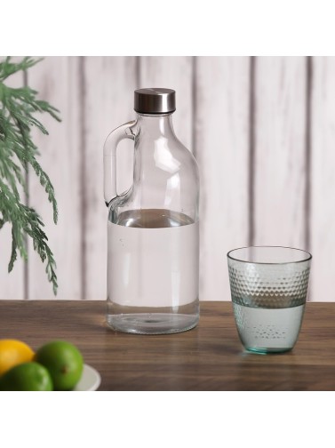 KLARE GLASFLASCHE MIT GRIFF MODELLKLARHEIT – 1,1 Liter