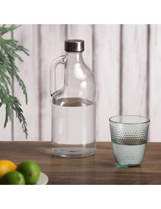 BOUTEILLE EN VERRE TRANSPARENT AVEC POIGNÉE DE CLARTÉ DU MODÈLE - 1,1 Litre BOUTEILLE EN VERRE TRANSPARENT AVEC POIGNÉE DE CLARTÉ DU MODÈLE - 1,1 Litre
