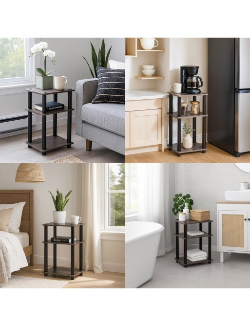 BATHROOM FURNITURE WITH 3 SHELVES MODEL BEECH GRAY BATHROOM FURNITURE WITH 3 SHELVES MODEL BEECH GRAY