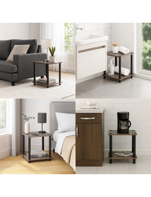 BATHROOM FURNITURE WITH 2 SHELVES MODEL BEECH GRAY