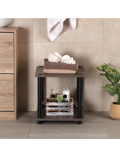 MUEBLE DE BAÑO CON 2 ESTANTES MODELO HAYA GRIS MUEBLE DE BAÑO CON 2 ESTANTES MODELO HAYA GRIS