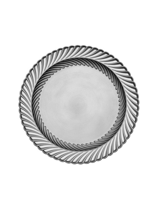 SILVER ROUND PLATE UNDER THE ASPA MODEL SILVER ROUND PLATE UNDER THE ASPA MODEL