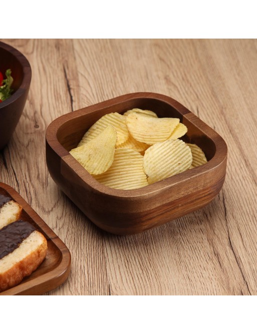 ACACIA WOOD BOWL MODEL 14x14x5.8 CM