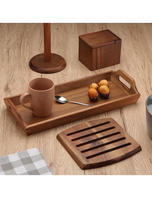 SALVAMANTEL DE MADERA DE ACACIA MODELO 1,4x20x20 CM