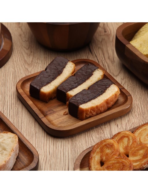 ACACIA WOOD PLATE MODEL 15x15x1.3 CM