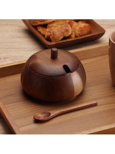 SUCRIER AVEC CUILLÈRE EN BOIS D’ACACIA