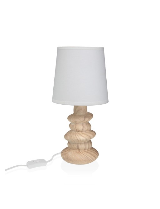 LAMPARA DE MESA EFECTO MADERA MODELO CELIA