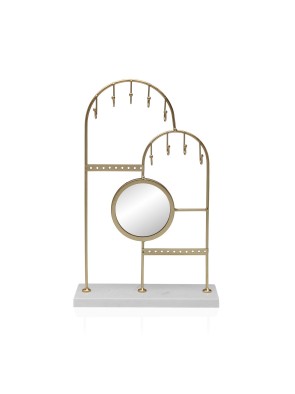 BOÎTE À BIJOUX EN MÉTAL DORÉ AVEC MIROIR MODÈLE DIORA