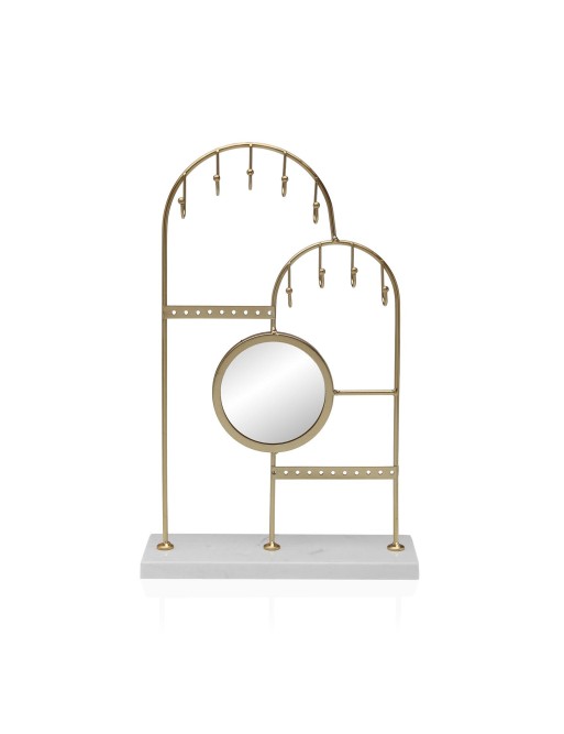 BOÎTE À BIJOUX EN MÉTAL DORÉ AVEC MIROIR MODÈLE DIORA