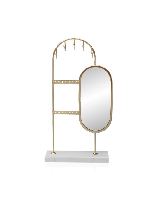 GOLD METAL JEWELRY BOX WITH MIRROR MODEL NOLIA