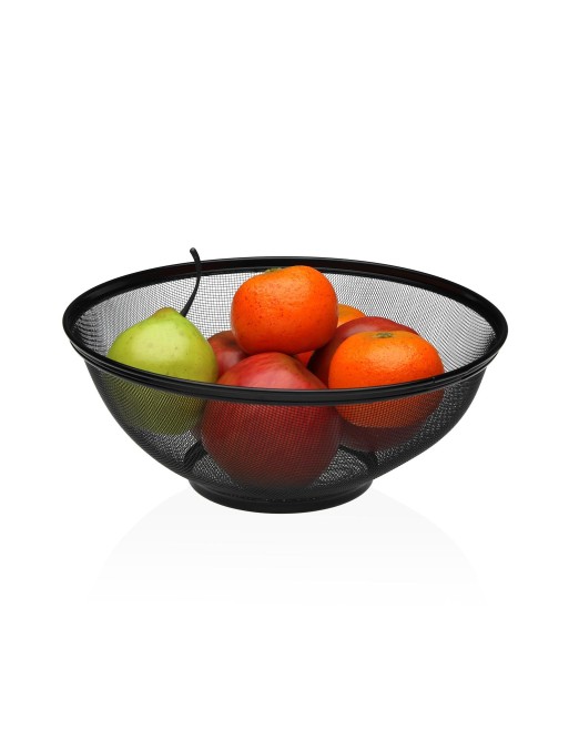 CORBEILLE À FRUITS EN MÉTAL NOIR 28 CM