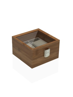 CAJA DE MADERA PARA 2 RELOJES MODELO CIRO