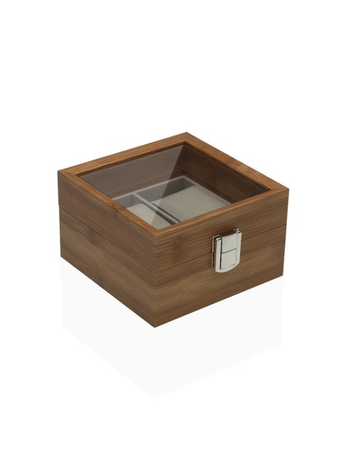 CAJA DE MADERA PARA 2 RELOJES MODELO CIRO