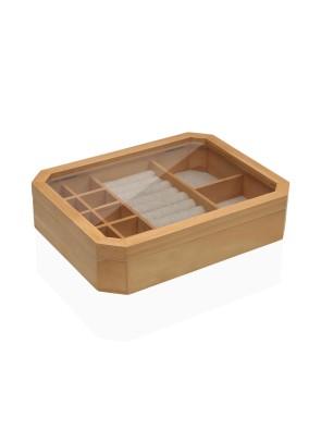 JOYERO DE MADERA Y CRISTAL MODELO ORLEN