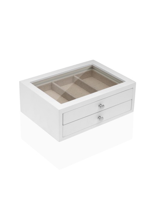 BOÎTE À BIJOUX EN BOIS BLANC MODÈLE LIRA