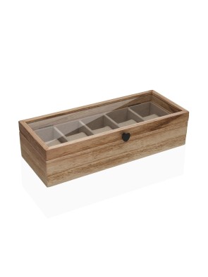 CAJA DE MADERA PARA 5 RELOJES MODELO BRENO