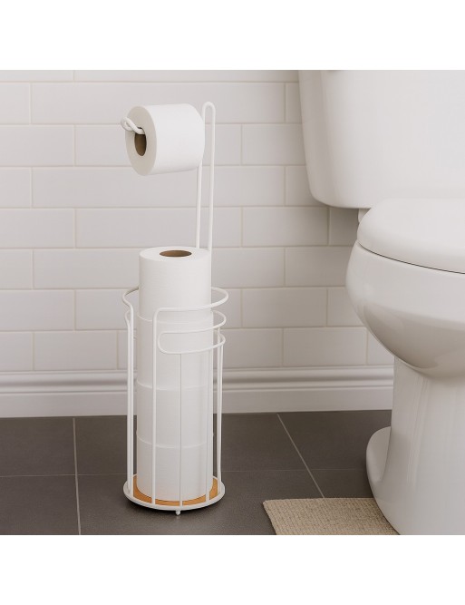 WEISSER BADEZIMMERROLLENHALTER MODELL HOOP