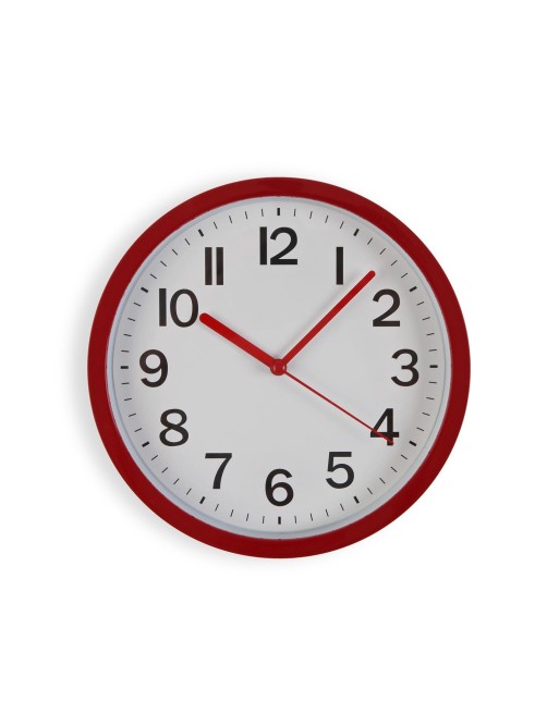 RELOJ DE PARED ROJO MODELO ORLA 22 CM